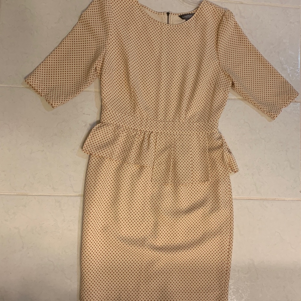 Limited Collection polka dot peplum dress